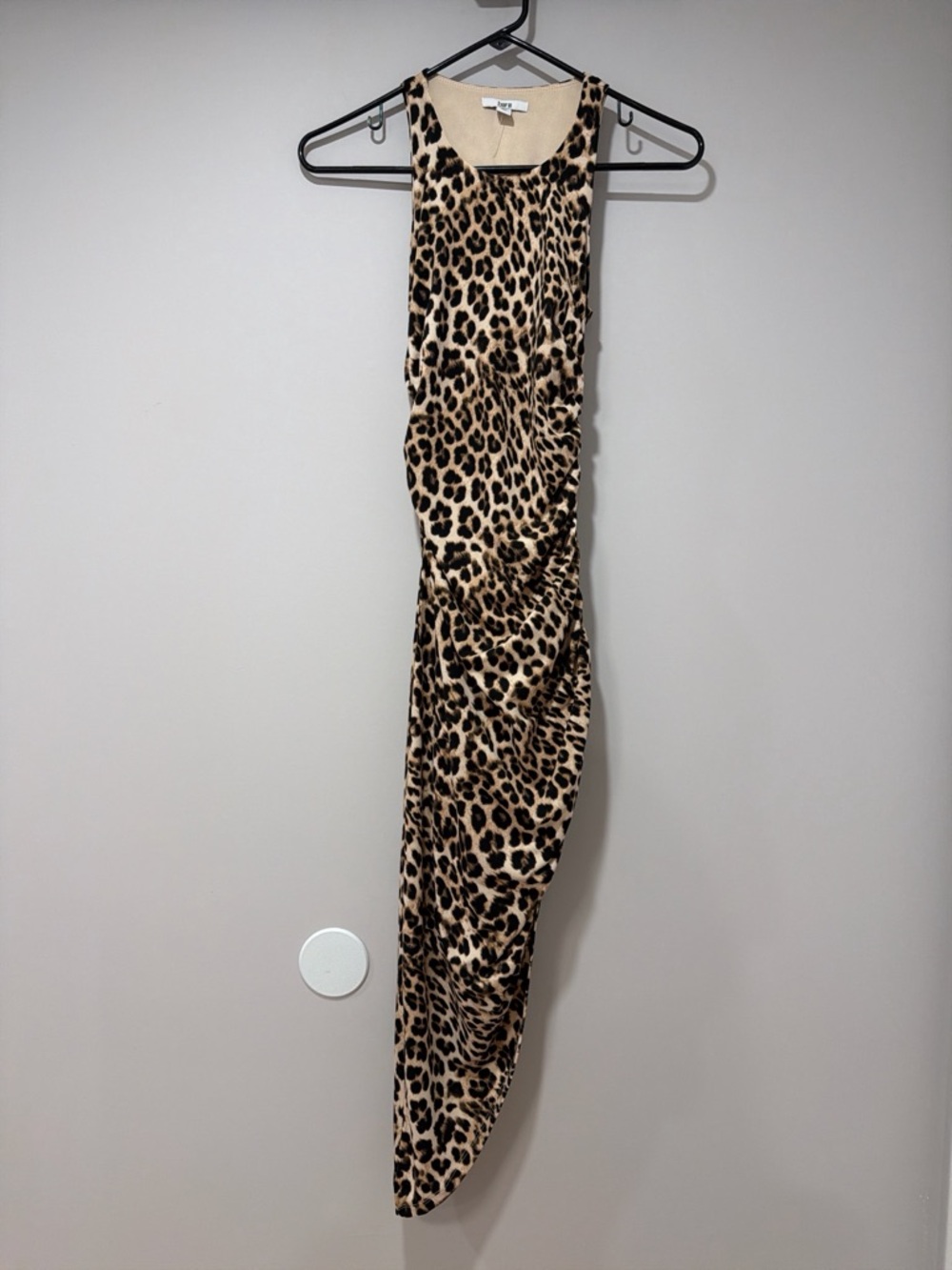 Bar III Leopard Print Midi Dress in Tan and Black